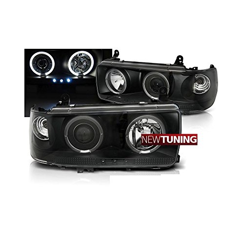 Faros delanteros Toyota Land Cruiser FJ 80 90-97 negro