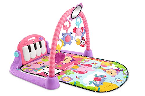 Fisher-Price Kick & Play Piano Gym-Pink, Color Multicolor (Rosa), 67.8 x 45.5 x 8.1 (Mattel BMH48)