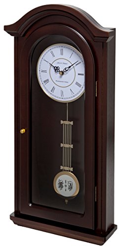 Fox and Simpson Reloj de péndulo Burnley, campanillas de Westminster, Madera de Nogal