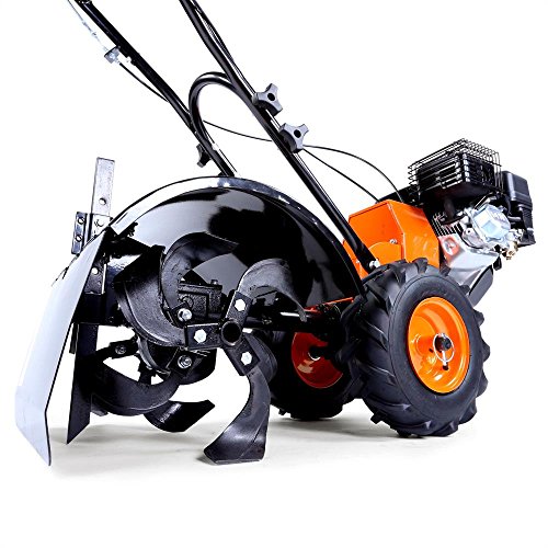 Fuxtec – FX-AF200 Fresadora de jardín a gas, máquina agrícola para arar el cultivo, con ruedas, 196 cm^3, 4,8 kW/6,5ps