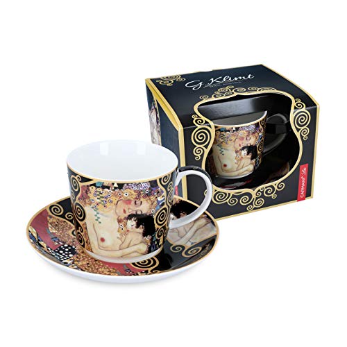 Gustav Klimt - Taza de porcelana con platillo decorado con tres edades de mujeres