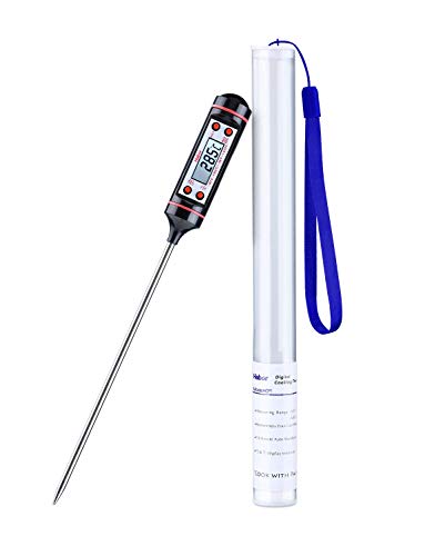 Habor Cocina, Digital Termometro de Horno con Pincho de Acero Inoxidable, de 5s con Botón de ° C / ° F, Pantalla LCD, BBQ, Comida, Pavo, Caramelo, Leche, 1 Pack, Negro, Metal Habor Cocina, Digital Termometro de Horno con Pincho de Acero Inoxidable, de 5s con Botón de ° C / ° F, Pantalla LCD, BBQ, Comida, Pavo, Caramelo, Leche, 1 Pack, Negro, Metal