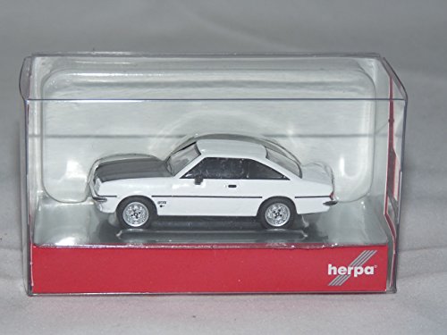 Herpa 024389 – 005 Opel Manta B Vehículo en Miniatura, Color Blanco/Negro