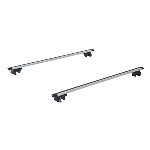 HOMCOM Juego de Barras para Techo Aluminio Universal Baca Portaequipajes Coche con Cierre 110cm HOMCOM Juego de Barras para Techo Aluminio Universal Baca Portaequipajes Coche con Cierre 110cm