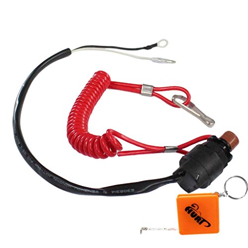 huri universal Barco Motor Fueraborda Motor Motor Kill Interruptor de parada & seguridad Tether Lanyard 6e9 – 82575 – 09 para Yamaha/Honda Tohatsu Motores Fuera de Borda.