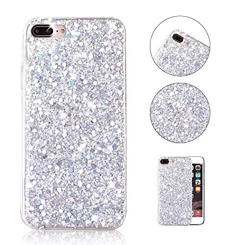 iPhone 8 Plus Funda,QianYang iPhone 7 Plus/iPhone 8 Plus 5.5 Pulgada Fundas Bling Sparkle Ultra Slim Suave TPU Case Protector Cover