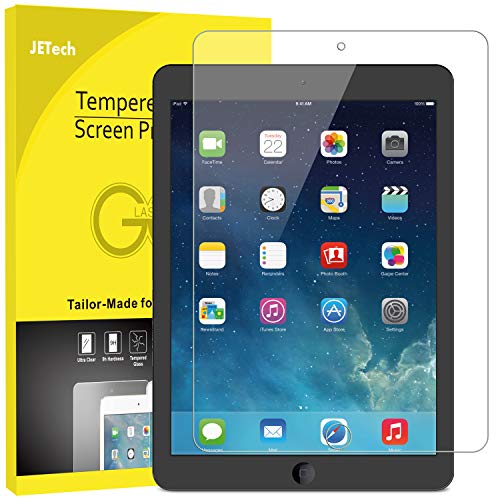 JETech Protector de Pantalla compatible iPad (9,7 Pulgadas, 2018/2017 Modelo, 6ª / 5ª generación), iPad Air 1, iPad Air 2, iPad Pro 9,7", Vidrio Templado