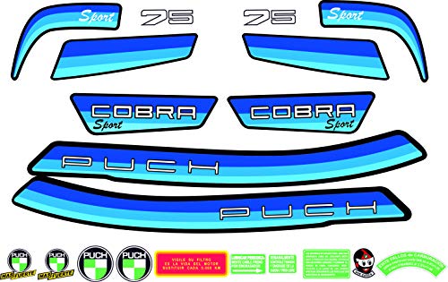Kit de adhesivos motos clasicas Puch Cobra Sport 75 - Juego Pegatinas Completo - Vinilo para Moto, máxima Calidad. Kit de adhesivos motos clasicas Puch Cobra Sport 75 - Juego Pegatinas Completo - Vinilo para Moto, máxima Calidad.