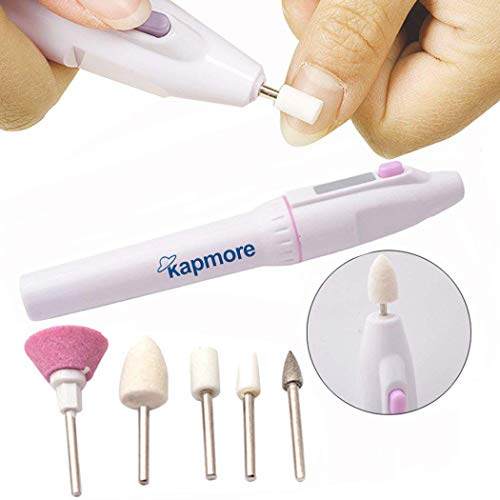 Kit de Manicura Eléctrico,Kapmore Torno para uñas 5 en 1 Limas para Uñas Manicura Eléctrica Manillares de Uñas Kit de Manicura Eléctrico,Kapmore Torno para uñas 5 en 1 Limas para Uñas Manicura Eléctrica Manillares de Uñas