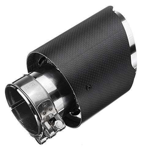 KKmoon Tubo de Escape Final Tubo de Cola Fibra de Carbono para Automovil 63 mm KKmoon Tubo de Escape Final Tubo de Cola Fibra de Carbono para Automovil 63 mm
