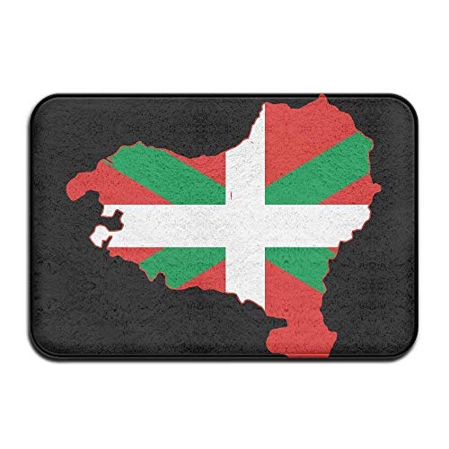 KLing Mapa de la Bandera País Vasco Antideslizante Estera del Piso Exterior/Interior Salud Bienestar Cocina Pasillo Baño Oficina Baño Felpudo 24x 16/40 x 60cm