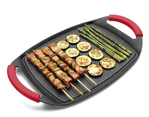 Lacor 25536 - Plancha Grill Eco Piedra 25'5x20 cm - Negro