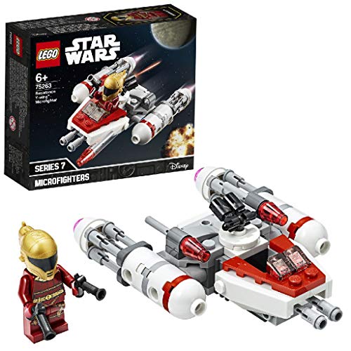 LEGO Star Wars - Microfighter: Ala-Y de la Resistencia, Juguete de la Película Guerra de las Galaxias Episodio 9, con Torreta Giratoria, Incluye Minifigura de Zorii Bliss (75263)