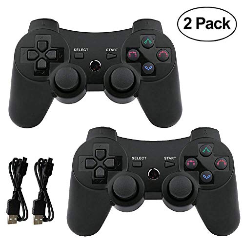 Mando PS3 inalámbrico Bluetooth Gamepad Doble vibración Six-Axis Mando a Distancia Joystick para Playstation 3 con Cable de Carga Mando PS3 inalámbrico Bluetooth Gamepad Doble vibración Six-Axis Mando a Distancia Joystick para Playstation 3 con Cable de Carga