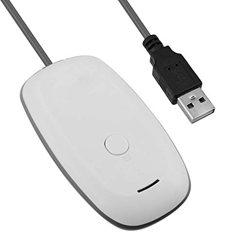 Mcbazel Adaptador de receptor inalámbrico inalámbrico USB 2.0 para Microsoft Xbox 360 Desktop Pc Laptop Gaming - Blanco