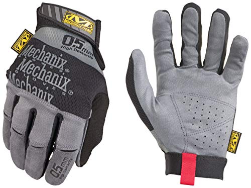 Mechanix Wear - Especialidad 0,5 mm guantes de alta destreza (Grande, Gris)