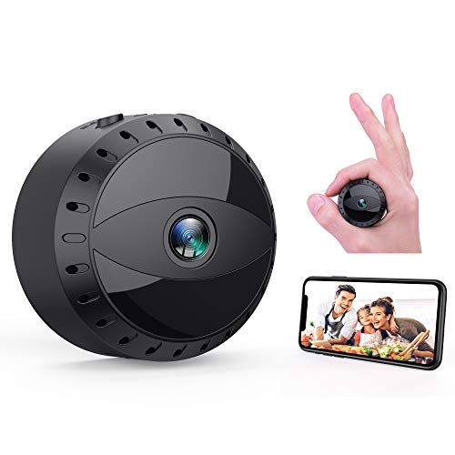 Mini Cámara Espía WiFi, Tesecu Cámara Oculta de vigilancia inalámbrica HD 1080P Videocámara Portátil con visión Nocturna Cámara de Seguridad para iPhone/Android Phone/iPad/PC