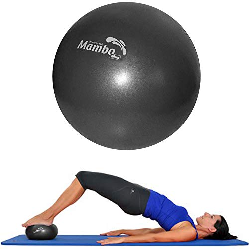 Mvs Bola 21-23 cm suave + 2 tapones + pajita, pilates gimnasia Yoga Gym Soft Over Ball - Negro