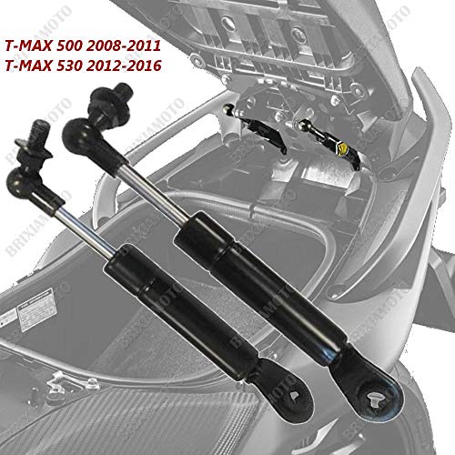 ONE BY CAMAMOTO PAREJA AMORTIGUADORES MOTO T-MAX Sujetador de elevación / caja de almacenamiento / soporte de varilla para modelos YAMAHA TMAX 500 años 2008/2009/2010/2011 y TMAX 530 año 2012-2016