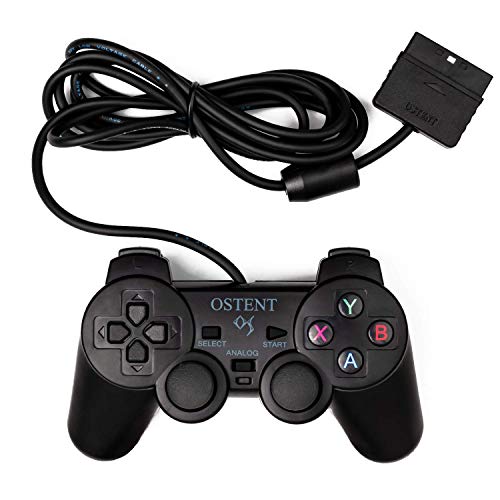 OSTENT Wired Analógico Controlador Gamepad Joystick Joypad para Sony Playstation PS2 PS1 PS One PSX Console Dual Shock Vibration Video Games