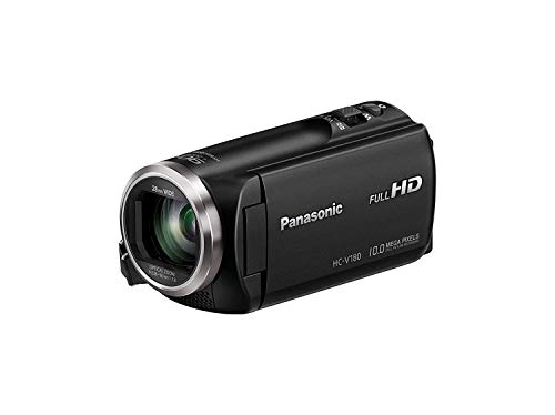 Panasonic HC-V180 - Videocámara de 50x, O.I.S de 5 Ejes, F1.8 - F4.2, Zoom 28 mm - 174 mm, HD, SD, Time - Lapse, Zoom 90x Inteligente, Color Negro Panasonic HC-V180 - Videocámara de 50x, O.I.S de 5 Ejes, F1.8 - F4.2, Zoom 28 mm - 174 mm, HD, SD, Time - Lapse, Zoom 90x Inteligente, Color Negro
