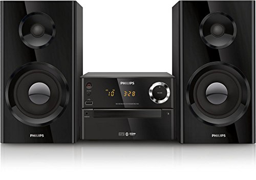 Philips BTM2185/12 Sistema de Audio para el hogar - Microcadena (Microcadena de música para Uso doméstico, Negro, 1 Discos, Bandeja, 100 W, De 2 vías)