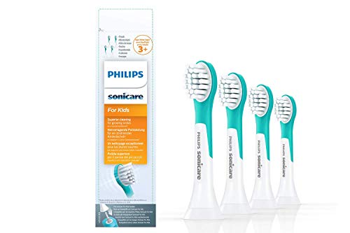 Philips Sonicare For Kids HX6034/33 4 pieza(s) Turquesa cepillo de cabello - Cabezal (Turquesa)