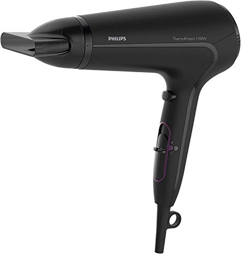 Philips Thermoprotect HP8230/00, Secador de Pelo, Motor DC, Boquilla 14 mm y, 3 Velocidades, 3 Temperaturas, 2100 W, Negro y Lila Philips Thermoprotect HP8230/00, Secador de Pelo, Motor DC, Boquilla 14 mm y, 3 Velocidades, 3 Temperaturas, 2100 W, Negro y Lila