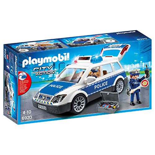 PLAYMOBIL City Action Coche de Policía con Luces y Sonido, a Partir de 5 Años (6920)