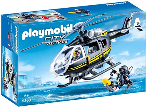 PLAYMOBIL- Helicóptero de Las Fuerzas Especiales Juguete, Multicolor (geobra Brandstätter 9363)