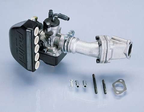 Polini - Kit de carburador 24, válvula laminar y caja de filtro de aire para Vespa 50 ET3 Primavera Polini - Kit de carburador 24, válvula laminar y caja de filtro de aire para Vespa 50 ET3 Primavera