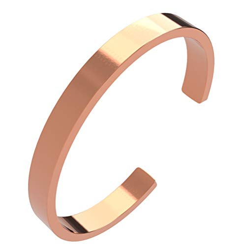 Pulsera de Cobre Plan Natural, Brazalete Macizo de Cobre sin imán Pulsera de Cobre Plan Natural, Brazalete Macizo de Cobre sin imán