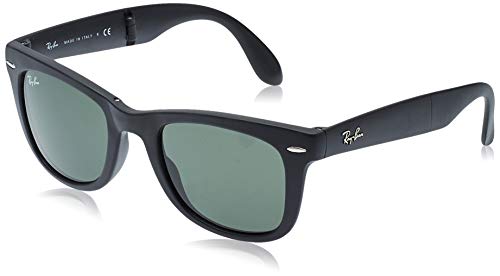 Ray-Ban RB4105 Folding Wayfarer - Gafas de sol unisex, color negro, talla S