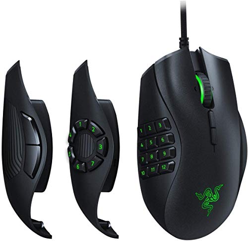 Razer Naga Trinity - Ratón para Juegos MOBA/MMO (3 Placas Laterales Intercambiables, Sensor Óptico de 5G de 16 000 PPP, hasta 19 Botones Programables), Negro Razer Naga Trinity - Ratón para Juegos MOBA/MMO (3 Placas Laterales Intercambiables, Sensor Óptico de 5G de 16 000 PPP, hasta 19 Botones Programables), Negro