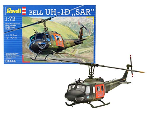 Revell Bell UH-1D SAR helicóptero, Kit de Modelo, Escala 1:72 (4444) (04444), Multicolor