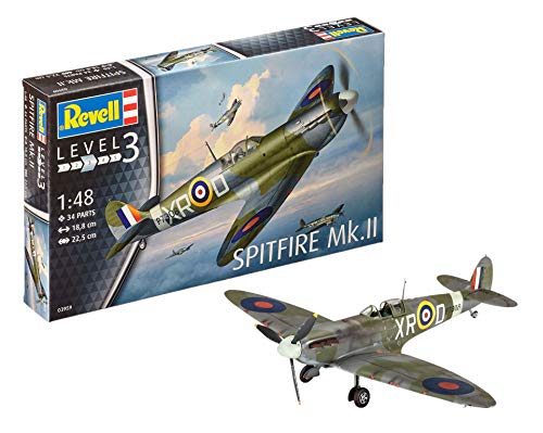 Revell Spitfire MK.II, Kit de Modelo, Escala 1:48 (3959) (03959), 18,8 cm Revell Spitfire MK.II, Kit de Modelo, Escala 1:48 (3959) (03959), 18,8 cm