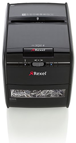Rexel Auto+ 60X 2103060 - Destructora de papel con autoalimentación y corte en confeti para oficinas pequeñas (hasta 10 usuarios), papelera 15 l, negro Rexel Auto+ 60X 2103060 - Destructora de papel con autoalimentación y corte en confeti para oficinas pequeñas (hasta 10 usuarios), papelera 15 l, negro