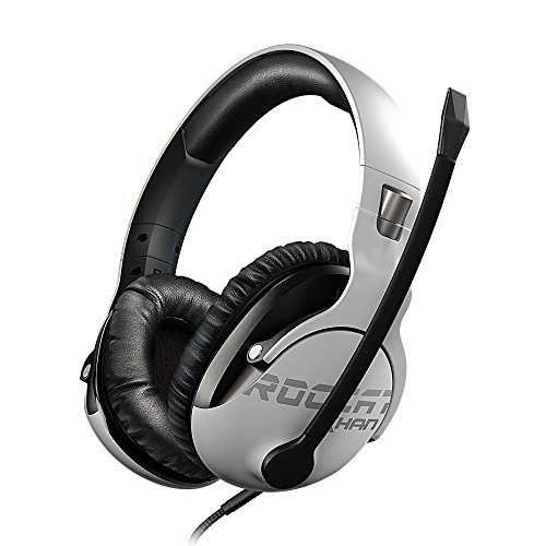 ROCCAT Khan Pro – Auriculares Gaming, Audio Hi-Res, dedicado a competiciones de Esport (Conector Jack estéreo 3,5mm, Peso Ligero 230g, para PC/Mac/PS4/Xbox One/Nintendo Switch/y móviles), Blanco