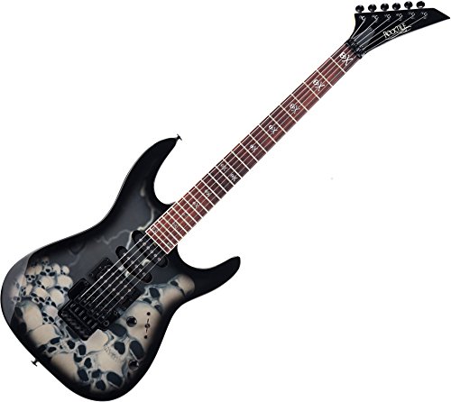 Rocktile JK150-BSK - Guitarra eléctrica, diseño de calaveras
