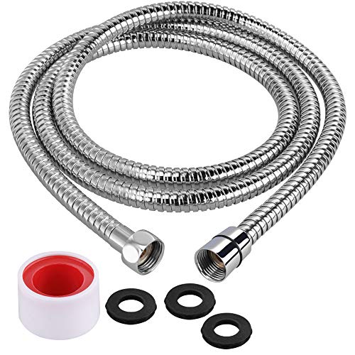 Rovtop Manguera de Ducha Manguera Flexo de Ducha Doble Interbloqueo - Cromo 1.80M Rovtop Manguera de Ducha Manguera Flexo de Ducha Doble Interbloqueo - Cromo 1.80M
