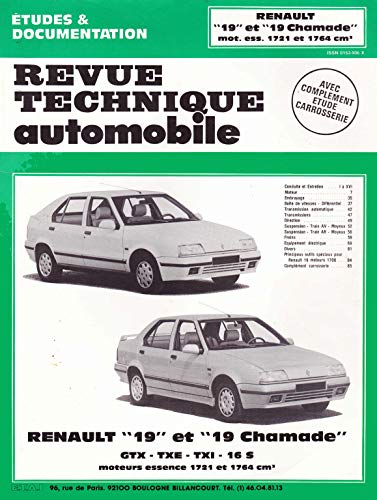 Rta 531.1 Renault 19 et 19 chamade-gtx-txe-txi /16 s