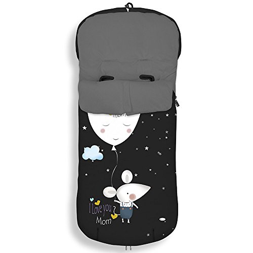 Saco de Silla de Paseo UNIVERSAL - IMPERMEABLE - INVIERNO - MOUSE- Color: NEGRO. Saco de Silla de Paseo UNIVERSAL - IMPERMEABLE - INVIERNO - MOUSE- Color: NEGRO.