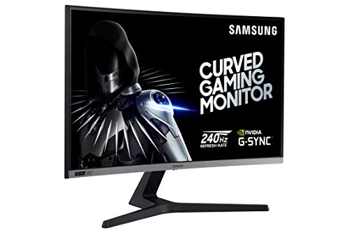 Samsung C27RG50 - Monitor Curvo Gaming de 27" (Full HD, 4 ms, 240 Hz, G-Sync, LED, VA,  16:9, 3000:1, 1800R, 300 cd/m², 178°,  HDMI, Base en V) Plata Oscuro