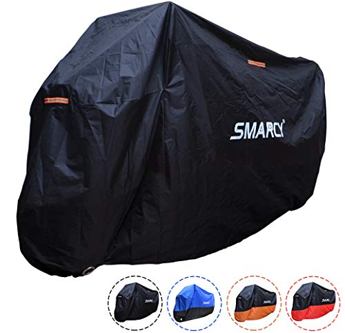Smarcy Funda Protector para Moto, Cubierta para Moto / Motocicleta Resistente al Agua a Prueba de UV, Color Negro XXXL