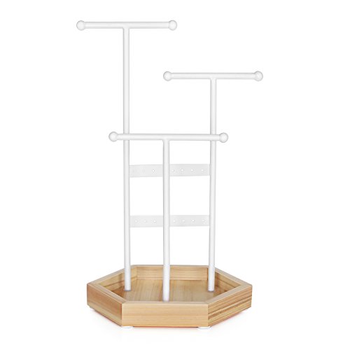 SONGMICS Soporte, Expositor, Baumschmuck aus Metall und Madera, Collares, Pulseras, Ohrringe, Ringe, Geschenk für Mujeres, Weiß JJS03NW, Eisenrahmen, Weiß 20,5 x 18 x 36 cm SONGMICS Soporte, Expositor, Baumschmuck aus Metall und Madera, Collares, Pulseras, Ohrringe, Ringe, Geschenk für Mujeres, Weiß JJS03NW, Eisenrahmen, Weiß 20,5 x 18 x 36 cm