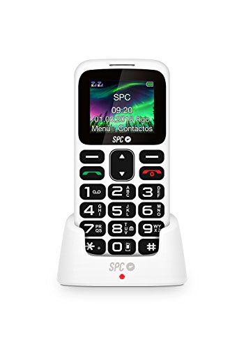 SPC Symphony - Teléfono móvil bluetooth, Dual Sim, con letras y números grandes y 5 números SOS – Color Blanco SPC Symphony - Teléfono móvil bluetooth, Dual Sim, con letras y números grandes y 5 números SOS – Color Blanco