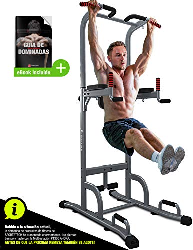 Sportstech Power Tower PT300 de 7 en 1 como estación de Fondos, Torre Multifuncional & Torre Gimnasio, estación Multifuncional de Ejercicios domésticos con Barra para dominadas (PT300) Sportstech Power Tower PT300 de 7 en 1 como estación de Fondos, Torre Multifuncional & Torre Gimnasio, estación Multifuncional de Ejercicios domésticos con Barra para dominadas (PT300)