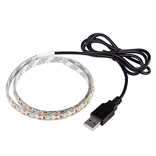 Strip luz resistente al agua 3528 SMD tira LED luz TV Fondo USB LED Luz Home Luz Decorativa DC 5 V 30/60/120 ledes, cool white, 50 cm 5.0 volts