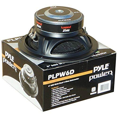 SUBWOOFER PYLE PLPW6D DE 300 WATT RMS Y 600 WATT MAX 6,5" 16,50 CM 165 MM WOOFER DVC DOBLE BOBINA 4 + 4 OHM SUBES ÓPTIMOS TAMBIÉN POR PUERTAS ES PORTERO COCHE O EN CAJA