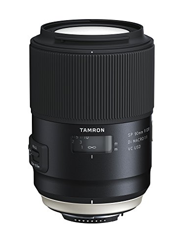 Tamron SP AF 90 mm F/2.8 Di VC USD Macro 1:1 - Objetivo para cámaras réflex Nikon (estabilizador Imagen VC, Cristal XDL, Sistema IF), Negro